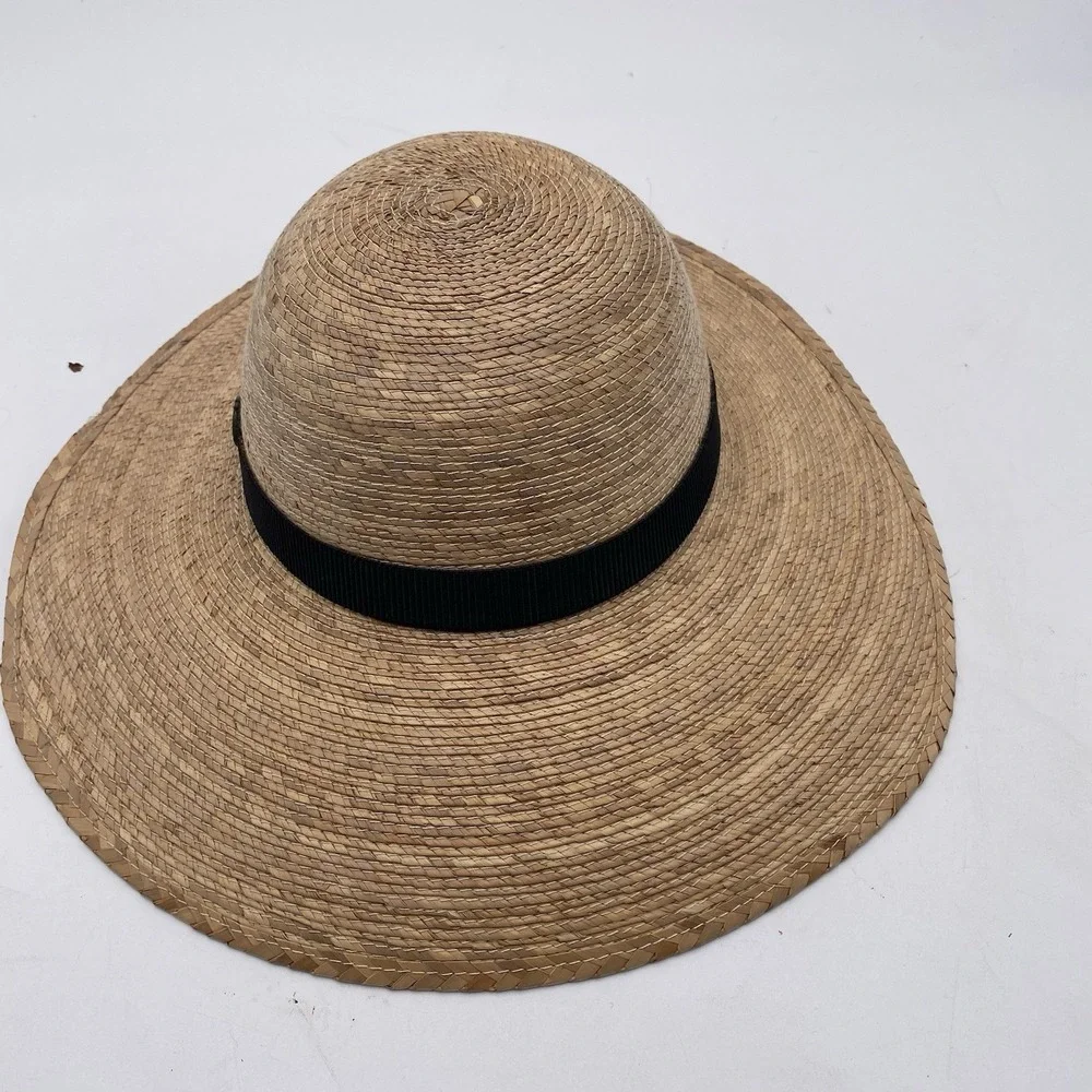 Natural Straw Sun Hat with Black Band